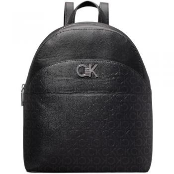 Calvin Klein Women's Re-Lock Dome Backpack Black with Logo