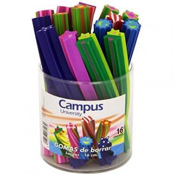 Campus University Stick - Goma borrar stick, 16 unidades