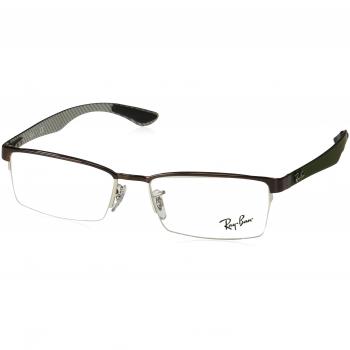 Ray-Ban 0Rx8412, Monturas de Gafas para Hombre, Silver Top On Brown, 54