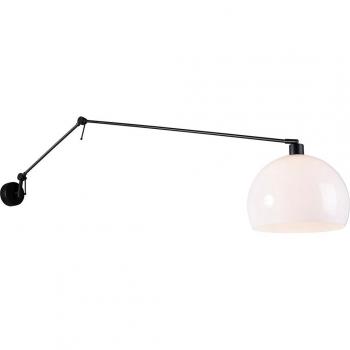 Aplique orientable negro con pantalla blanca de 30 cm - Blitz