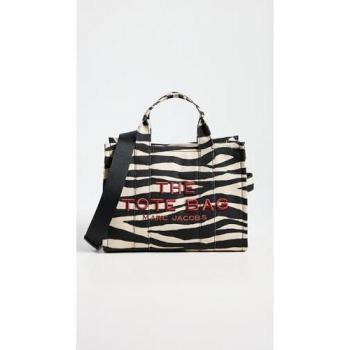 Marc Jacobs Women's Medium Black and White Grained Leather Tote Bag