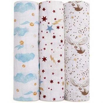 Aden + anais Large Swaddles in Harry Potter Limited Edition Pack of 3