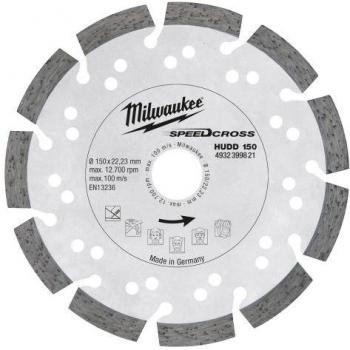 Milwaukee 0 Speed Cross Diamante hudd 230 mm para materiales duros, White