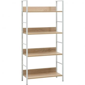 vidaXL 4-Layer Book Shelf Oak 60x27.6x124.5 cm Engineered Wood