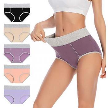 YaShaer - Bragas de algodón para Mujer con Cintura Media y Talla Grande