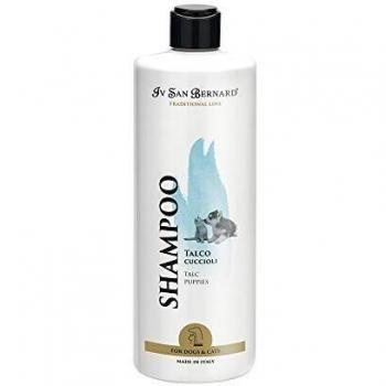 Champú de Talco para Cachorros - Champú para Gatos y Perros - 500 ml - Contribuye a una Acción Suave y Limpiadora - Ideal para el Manto del Animal Joven - IV San Bernard