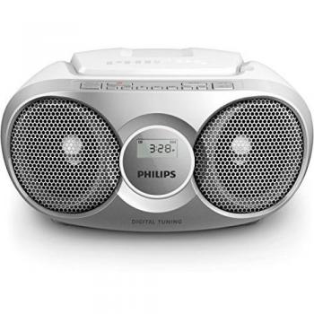 Reproductor de CD y Radio Philips Soundmachine AZ215S/12, 3W, Sintonizador Digital, Color Plata