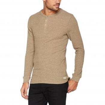 JACK & JONES VINTAGE Jjvfu Fury Henley, Camisa Manga Larga para Hombre, Verde