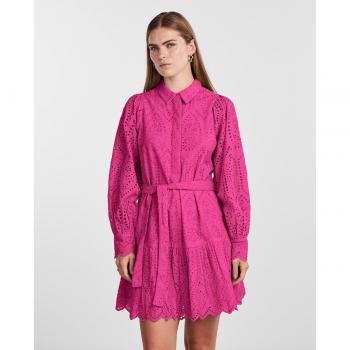 Yas - Vestido corto de manga larga con cinturón
