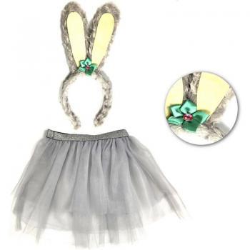 Kit Conejita Gris Infantil: Tutú y DiademaPartilandia Kit Hada Pavo Real Infantil: Tutú, Antifaz, Tocado y Varita