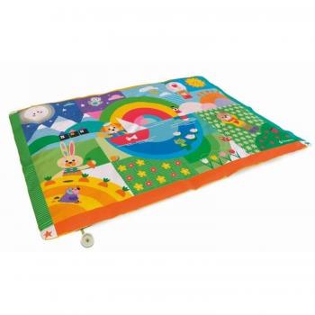 Alfombrilla Suave para Bebés Clementoni 135x90 cm - Multicolor, Lavable, Desde el Nacimiento