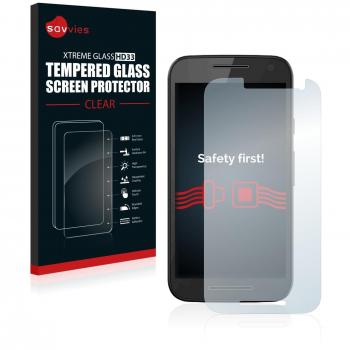 savvies Protector Cristal Templado Compatible con Motorola Moto G3 / G 3. Generation Protector Pantalla Vidrio, Protección 9H, Pelicula Anti-Huellas