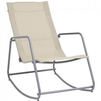 Silla mecedora de jardín textilene 95x54x85 cm