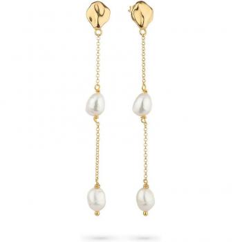 Pendientes Mujer Inner paradise de plata dorado