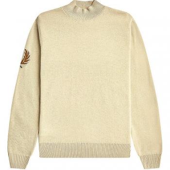 FRED PERRY Men's Cream Pullover Sweater - Size XL