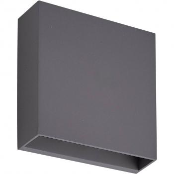 Aplique LED de exterior Lindby Ugar 13 cm up/down, moderno, color negro, material plástico, 1 llama