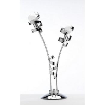 Lámpara de mesa ZOE Ribbon 2 Luz Metal Cromo
