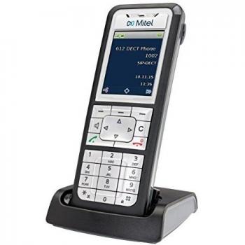 Mitel 612 - Teléfono (Teléfono DECT, Terminal inalámbrico, 8 entradas, Negro, Plata)