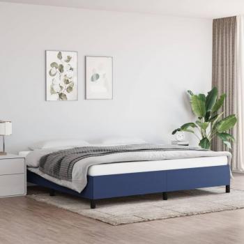 Tumbona sin colchón azul 200x200 cm en tela vidaXL Estructura de cama de tela gris taupe azul 200x200 cm
