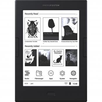 Energy Sistem eReader Max, Lector Electrónico de 6, Pantalla E Ink Táctil, Sistema Antirreflectante, Android, Wi-Fi, Memoria Interna de 8GB, Botón Lateral para Cambio de Página - Color Gris