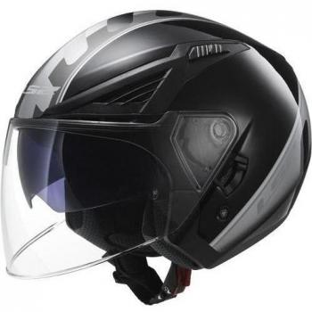 LS2 305861108XL OF586 CascoBishop Atom, Color Negro Titanio, Tamaño XL