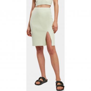 Urban Classics Women's Light Mint Ribbed Midi Skirt 3XL