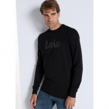 Sudadera cuello caja negra para hombre Lois