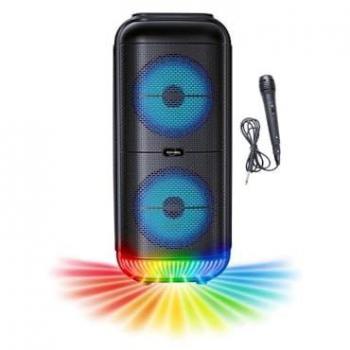 Altavoz de karaoke luminoso INOVALLEY KA22-BTH Bluetooth V5.0 49 cm 500 W Negro