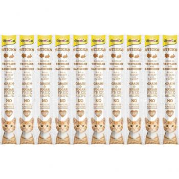 GimCat Sticks barritas para gatos - Pavo y conejo (30 unidades)
