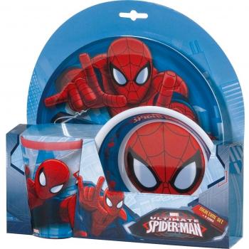 BBS GO ON - Vajilla infantil, 3 piezas, estampada Spiderman