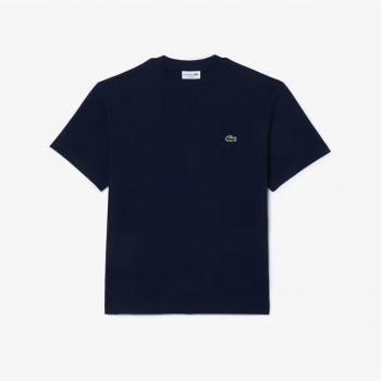Lacoste Classic Fit Cotton Jersey T-Shirt - Navy - TH7318-166 SS CREW - NAVY - male - Size: 3 / UK Size S, Lacoste Classic Logo T-Shirt - Blue Marine - Male - Size: S