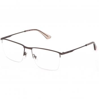 Police VK568 Kids' Glasses, Shiny Palladium with Blue Accents, 52 Size