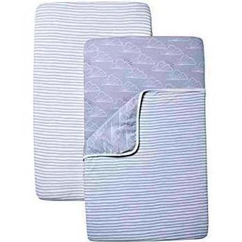 Shnuggle Crib Sheet Blanket Set, Grey