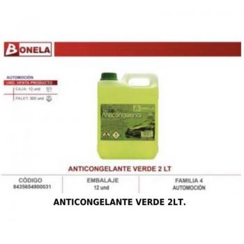Anticongelante Profesional Bonela Verde/Rosa 10% 5L para Vehículos