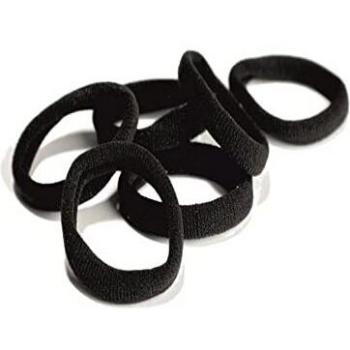 BigBuy S0582891 Gomas de Pelo Inca Negro, 10 Piezas