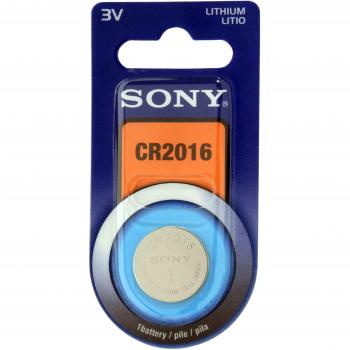 Sony CR2016B1A - Pila de litio para calculadoras, cámaras fotográficas, relojes y videocámaras, 3 V, 1 unidad