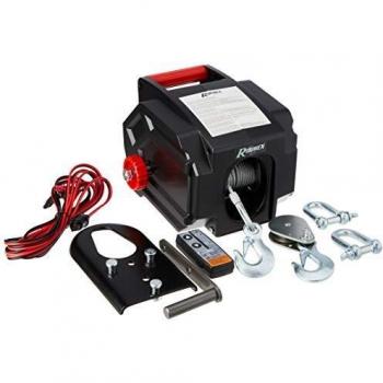 Ribimex PE12V/T1 Cabestrante eléctrico 12 V con control remoto, negro