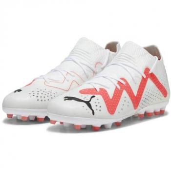 Botas de Fútbol Puma Future Match Mg Jr 107385 01 Talla Junior - 33, Zapatillas de fútbol Unisex niños, Puma White Puma Black Fire Orchid, 34.5 EU