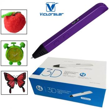 VICTORSTAR @ 3D Pluma-RP800A con pantalla OLED / Versión 4 Generación Hace 4 Las mejoras más grandes mejor las operaciones / pluma 3D + adaptador de alimentación + ABS + Filamentos destornillador manual / regalo asombroso para los niños
