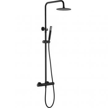Conjunto de ducha termostático negro mate Line Imex BTD038/NG