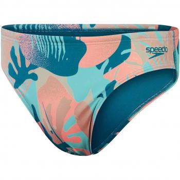 Bañador de hombre Speedo Escape Brief 5cm azul naranja beige