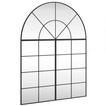 Espejo de Pared Arco de Hierro Negro, Dimensiones 60 x 70 cm, 60 x 90 cm, 80 x 80 cm y más, Decoración para Salón, Pasillo, Recibidor