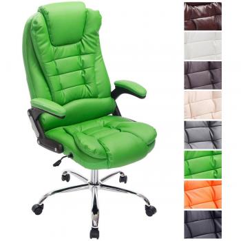 Silla De Oficina Thor En Simil Cuero I Silla De Ordenador Ergónomica & con Ruedas I Silla De Escritorio Regulable En Altura I Color:, Color:Verde Claro