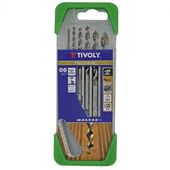 TIVOLY 10864070002 - CLIPSTER G13 TECHNIC Brocas MADERA TECHNIC GRADUADAS Ø 2-3-4-5-6-8 mm