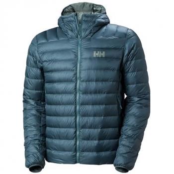 Chaqueta outdoor Helly Hansen Verglas Hooded Down 2.0 para hombre, color verde (M), con aislamiento de plumón, capucha ajustable, repelente al agua, diseño ligero y compresible, ideal para actividades al