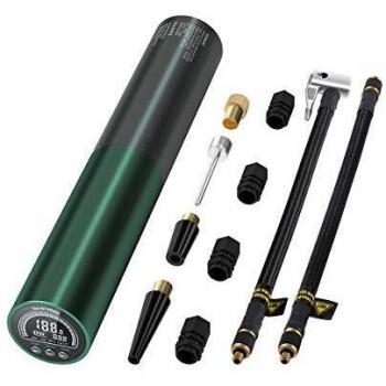 ICARMAINT Mini Compresor de Aire Portátil 120PSI Bomba de Aire Eléctrica Bicicleta 3000mAh Inflador Electrico Recargable para Automóvil, Moto, Pelota, con LED y Pantalla LCD Digital 12V DC