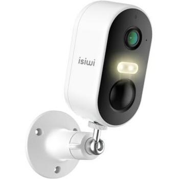 Telecamera Isiwi Wireless Flai+ 2K Bullet Fissa per Esterno con IR LED, Audio Bidirezionale, SD Card, IP65 y Batería Interna de 5200 mAh