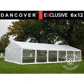 Carpa para Eventos Exclusiva 6x12m PVC Blanca con Ventanas Panorámicas