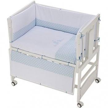 Vestidura para minicuna colecho Allegra Bimba celeste