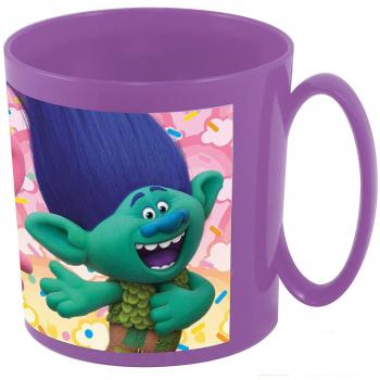 Trolls- Taza plástico microondas, 350 ml